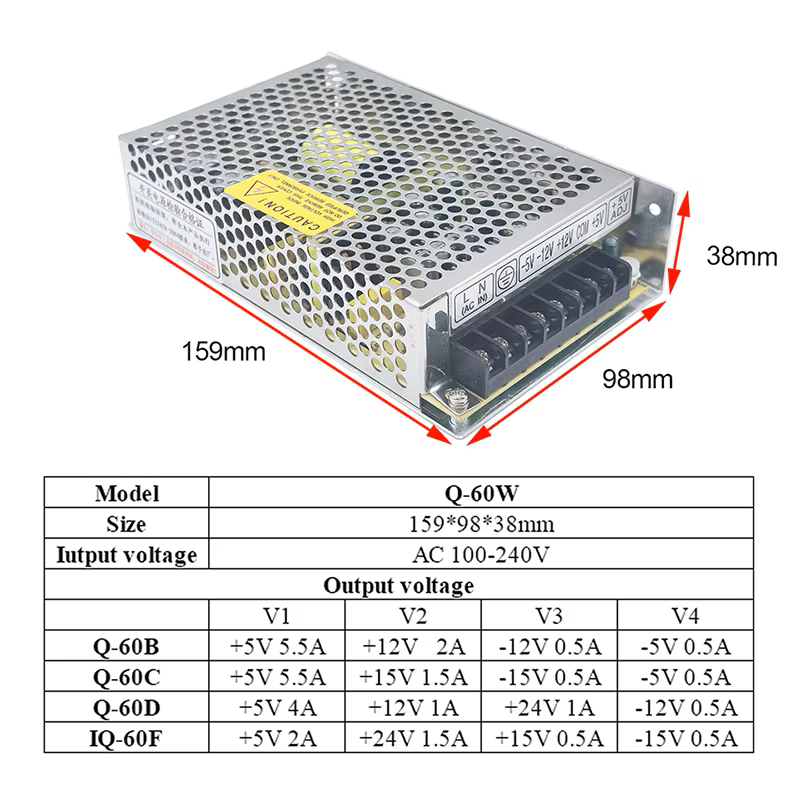 Smps Power Supply - Fuente de Alimentación Conmutada Q-60A/B/C 5V
