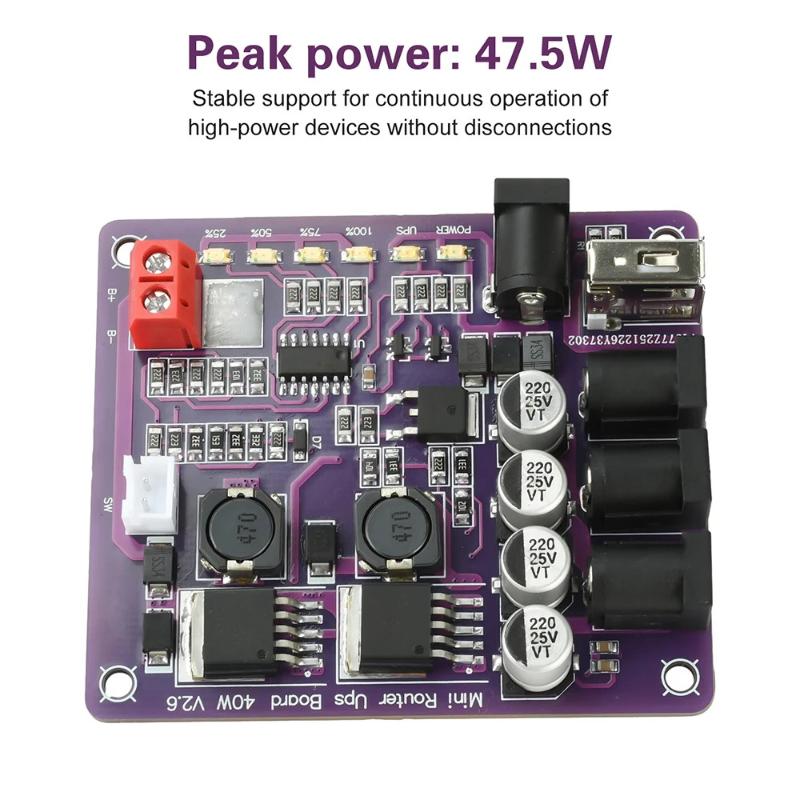 Power Supply 12V - Mini UPS para Router, Placa de
