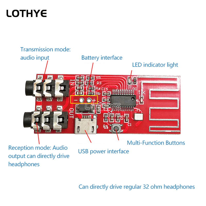 Modular Power Supply - Módulo transmisor/receptor Bluetooth estéreo 5,0, módulo