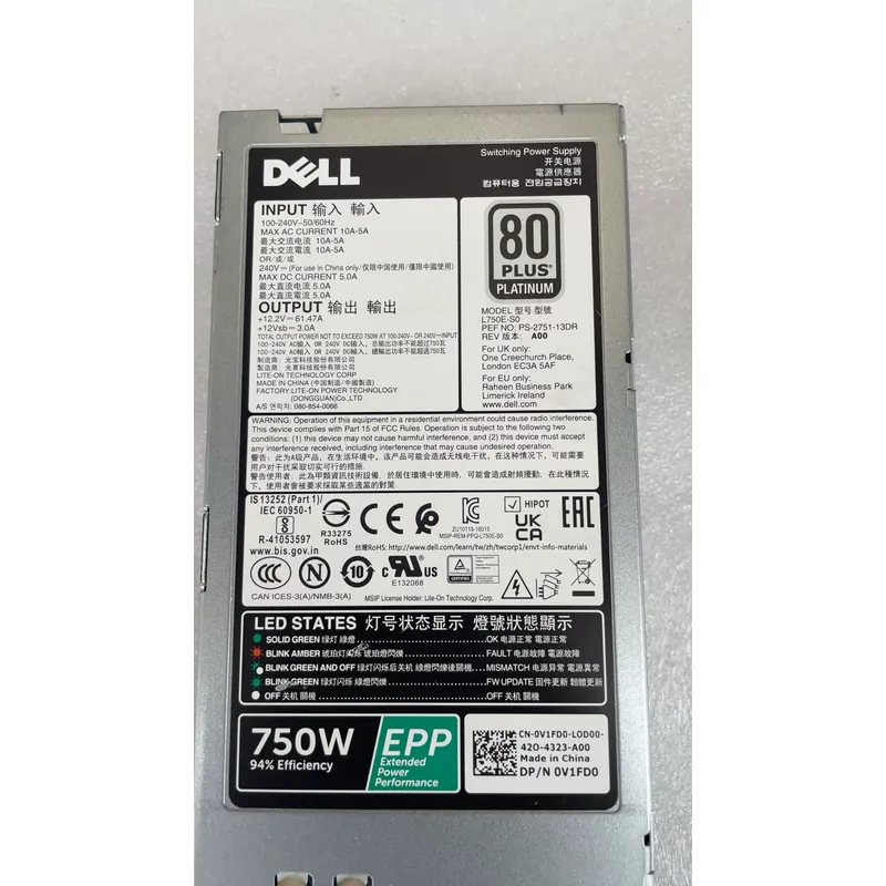 para DELL Fuente de Alimentaci - Power Supply 750W reseña y precio