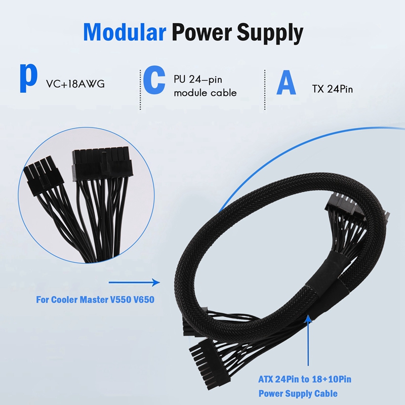 Cable de alimentación modular  - Atx Power Supply reseña y precio