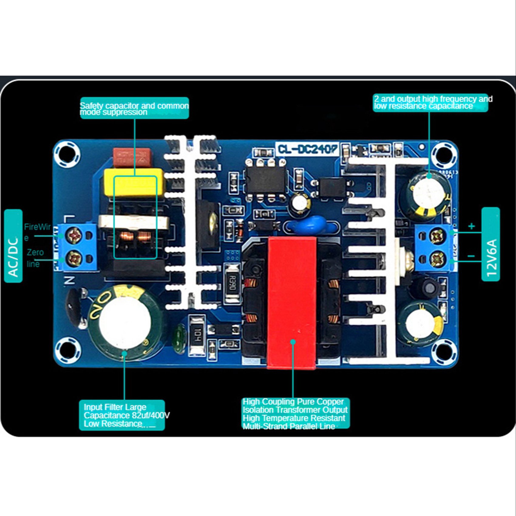 【PUBLICIDAD】5X Placa de fuente - Dc Power Supply 12V reseña y precio